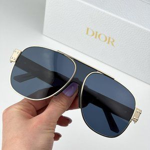 Dior DIORSIGNATURE A3U B0B0 BRAND NEW Sunglasses Gold Blue Unisex Aviator